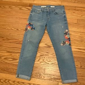 Pilcro embroidered jeans from Anthropologie